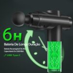 YARUIKE Pistola de Massagem Muscular Profunda: 30 velocidades, 10 cabeças, tela LCD e bateria recarregável para alívio eficaz e recuperação rápida. - Imagem 2