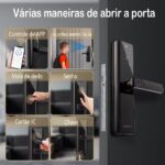 YESOP Fechadura Digital Inteligente Wi-Fi: segurança com câmera, senha, tag e app para abertura remota pela Tuya. - Imagem 2