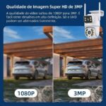 YOOSEE Câmera Domo 4MP com rastreamento automático, visão 360° e Wi-Fi para segurança residencial interna e externa - Imagem 2
