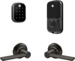 Yale Assure Lock SL: fechadura eletrônica sem chave com tela touch e alavanca Valdosta preta para mais segurança e praticidade