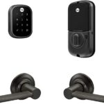 Yale Assure Lock SL: fechadura eletrônica sem chave com tela touch e alavanca Valdosta preta para mais segurança e praticidade