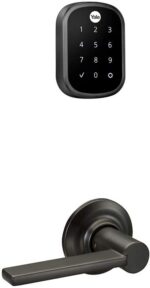 Yale Assure Lock SL: fechadura eletrônica sem chave com tela touch e alavanca Valdosta preta para mais segurança e praticidade - Imagem 2