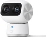 eufy Câmera S350 4K com visão 360°, zoom 8× e IA: segurança inteligente para casa, pets e bebês.