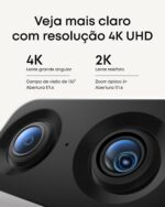 eufy Câmera S350 4K com visão 360°, zoom 8× e IA: segurança inteligente para casa, pets e bebês. - Imagem 2