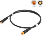 harayaa Cabo de extensão para bicicleta elétrica com conector à prova d’água e plugue de 3 pinos, ideal para acelerar com mais praticidade e compatibilidade. - Imagem 2