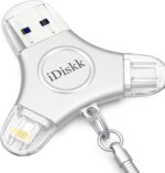 iDiskk Cofre de fotos 512GB MFi: backup rápido, libera espaço e funciona em iPhone, iPad, Android e USB-C