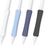 iPencil Grip 4 cores: silicone macio, proteção e conforto para Apple Pencil Pro, 2ª geração e USB-C