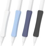 iPencil Grip 4 cores: silicone macio, proteção e conforto para Apple Pencil Pro, 2ª geração e USB-C